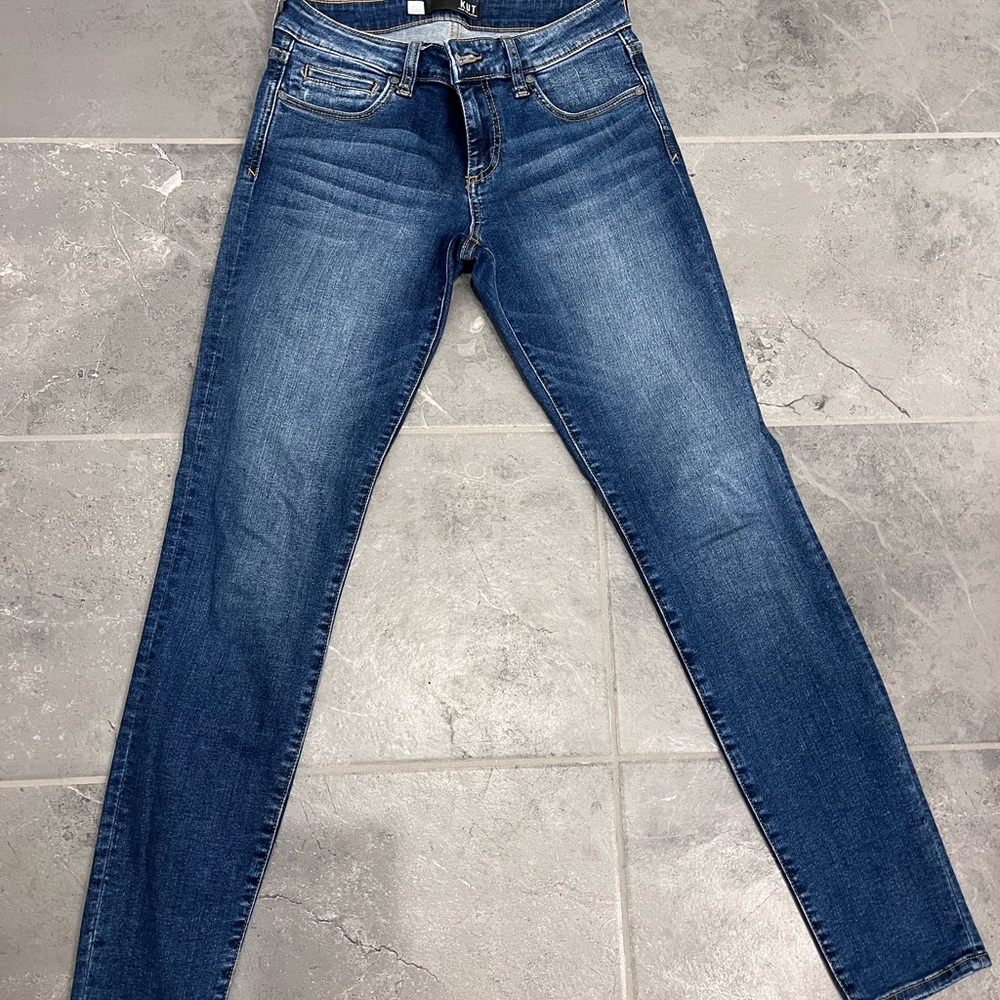 Kut Blue Denim Toothpick Skinny Jeans